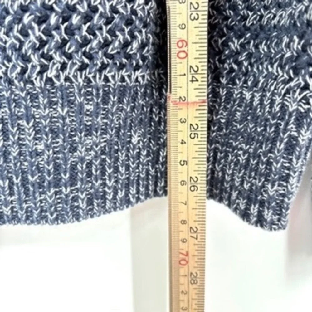 NWT Banana Republic Open Knit Ombre Cotton Pullover Sweater Blue Gray‎ Size XL